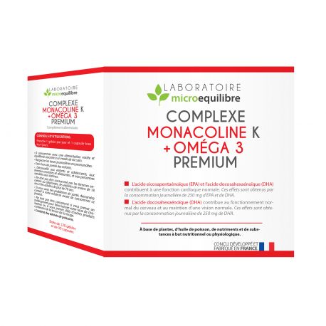COMPLEXE MONACOLINE K + OMEGA 3 (anciennement CHOLESTÉROL ÉQUILIBRE + OMÉGA 3) COMPLEXE MONACOLINE K + OMEGA 3 (anciennement CHOLESTÉROL ÉQUILIBRE + OMÉGA 3)