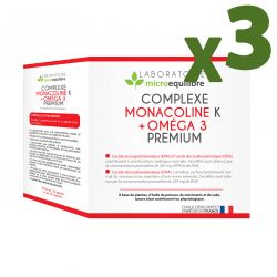 LOT de 3 X ÉQUILIBRE MONACOLINE K (CHOLESTÉROL ÉQUILIBRE + OMÉGA 3)