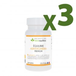 LOT DE 3 X ÉQUILIBRE ASHWAGANDHA PREMIUM