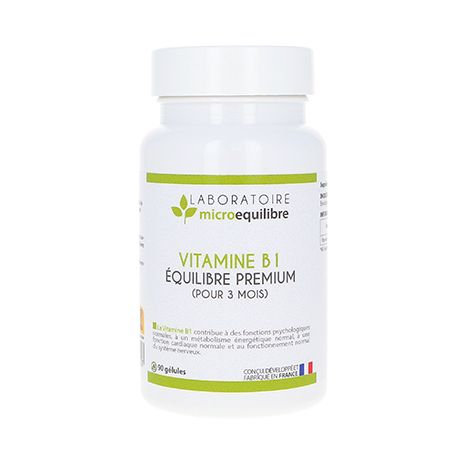 LOT DE 2 X VITAMINE B1 ÉQUILIBRE PREMIUM (pour 3 mois de supplémentation) LOT DE 2 X VITAMINE B1 ÉQUILIBRE PREMIUM (pour 3 mois de supplémentation)