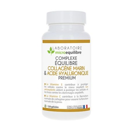 COMPLEXE ÉQUILIBRE COLLAGÈNE MARIN & ACIDE HYALURONIQUE PREMIUM 120 gélules