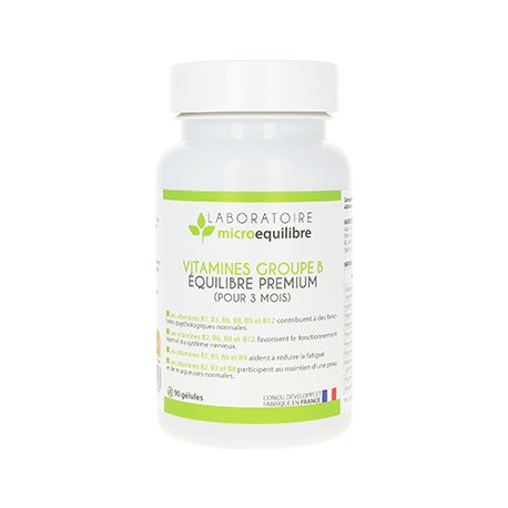 LOT DE 2 VITAMINES GROUPE B ÉQUILIBRE PREMIUM (pour 3 mois) LOT DE 2 VITAMINES GROUPE B ÉQUILIBRE PREMIUM (pour 3 mois)