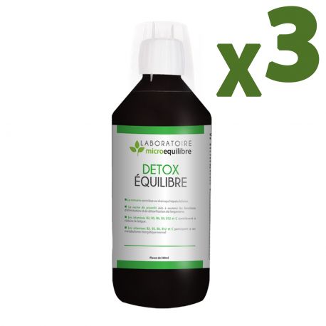 LOT de 3 X DETOX ÉQUILIBRE LIQUIDE